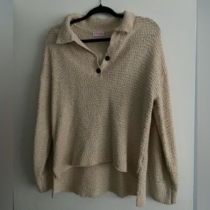 Oatmeal Henley Top